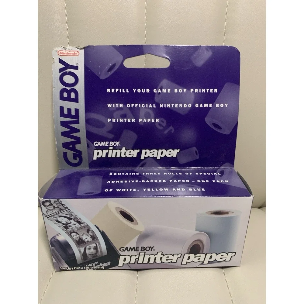 NEW Sealed Game boy Color‎ PRINTER PAPER 3 ROLLS refill carton box by Nintendo